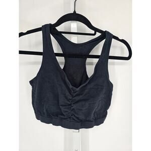 St Eve Intimates Womens Sz XL Cotton Sports Bra Solid Black